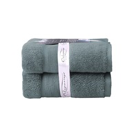 2PK Ultimate Alanya Turkish Cotton Bath Mat/Towel 850Gsm Highly Absorbant Slate