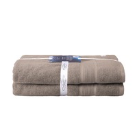 2PK Ultimate Alanya Turkish Cotton Bath Sheet/Towel Absorbent 550Gsm Almond