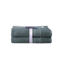 2PK Ultimate Alanya Turkish Cotton Bath Towel 550Gsm Highly Absorbant Slate