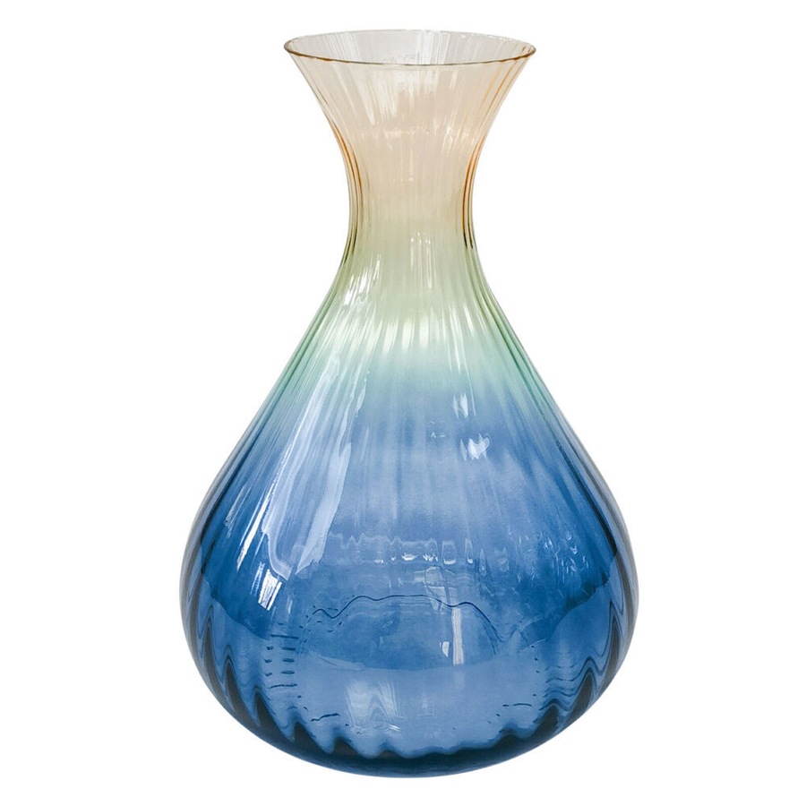2PK Urban Ellie Ombre 2L Glass Decanter Pitcher Jug 24x10cm Amber Blue