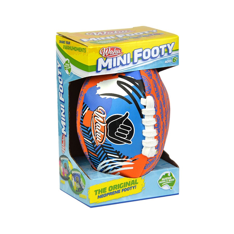 2PK Wahu Mini Footy Neoprene Inflatable Football Toy Kids/Children 6y+ Assorted