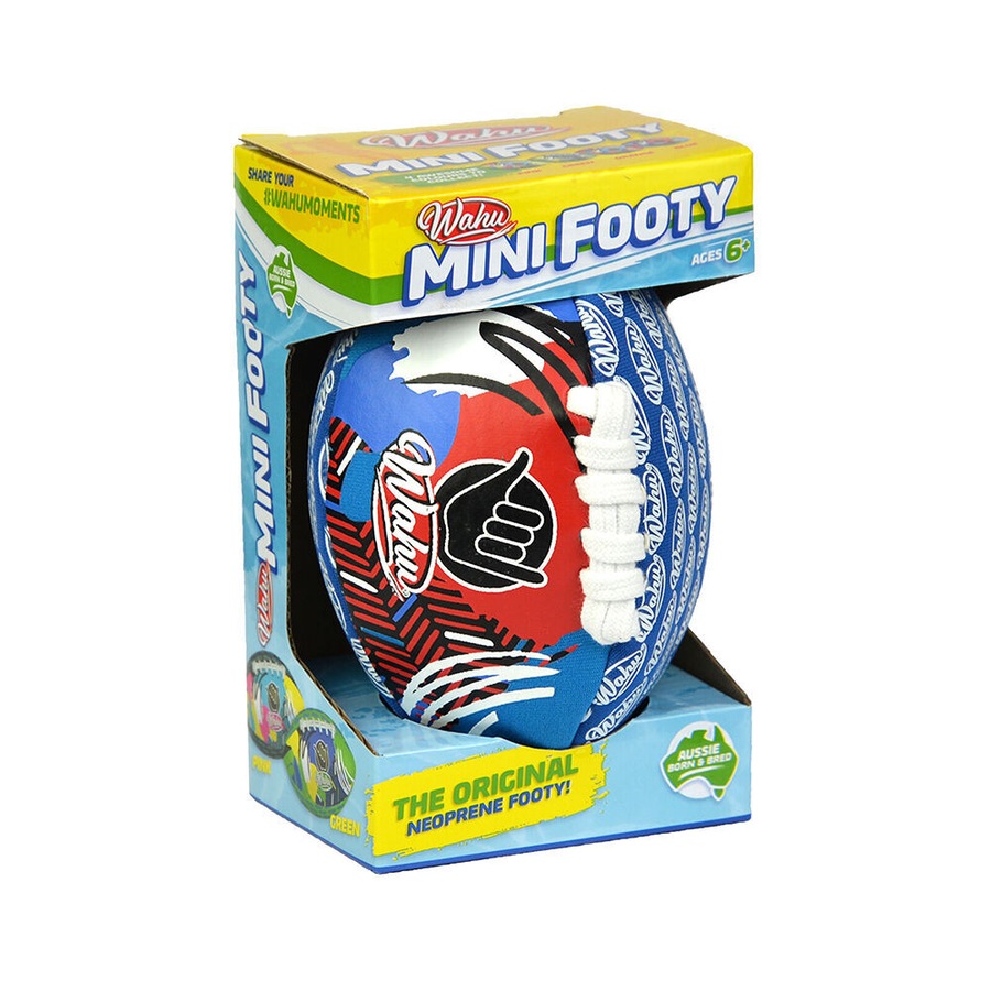 2PK Wahu Mini Footy Neoprene Inflatable Football Toy Kids/Children 6y+ Assorted