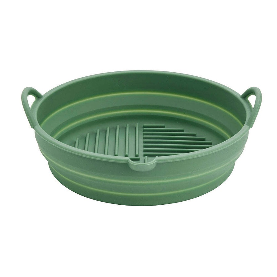 2PK Wiltshire Air Fryer Reusable Round Silicone Baking Pan Liner Tray 19x7cm