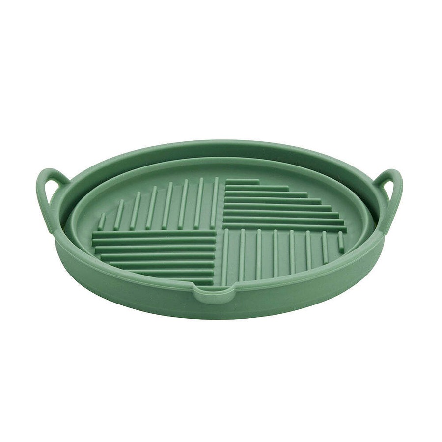 2PK Wiltshire Air Fryer Reusable Round Silicone Baking Pan Liner Tray 19x7cm