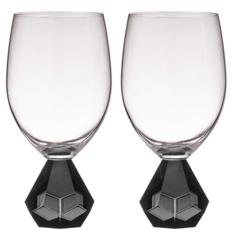 2PK Zhara 350ml Wine Glass Water/Juice Cocktail Drinkware Glassware Cup Onyx