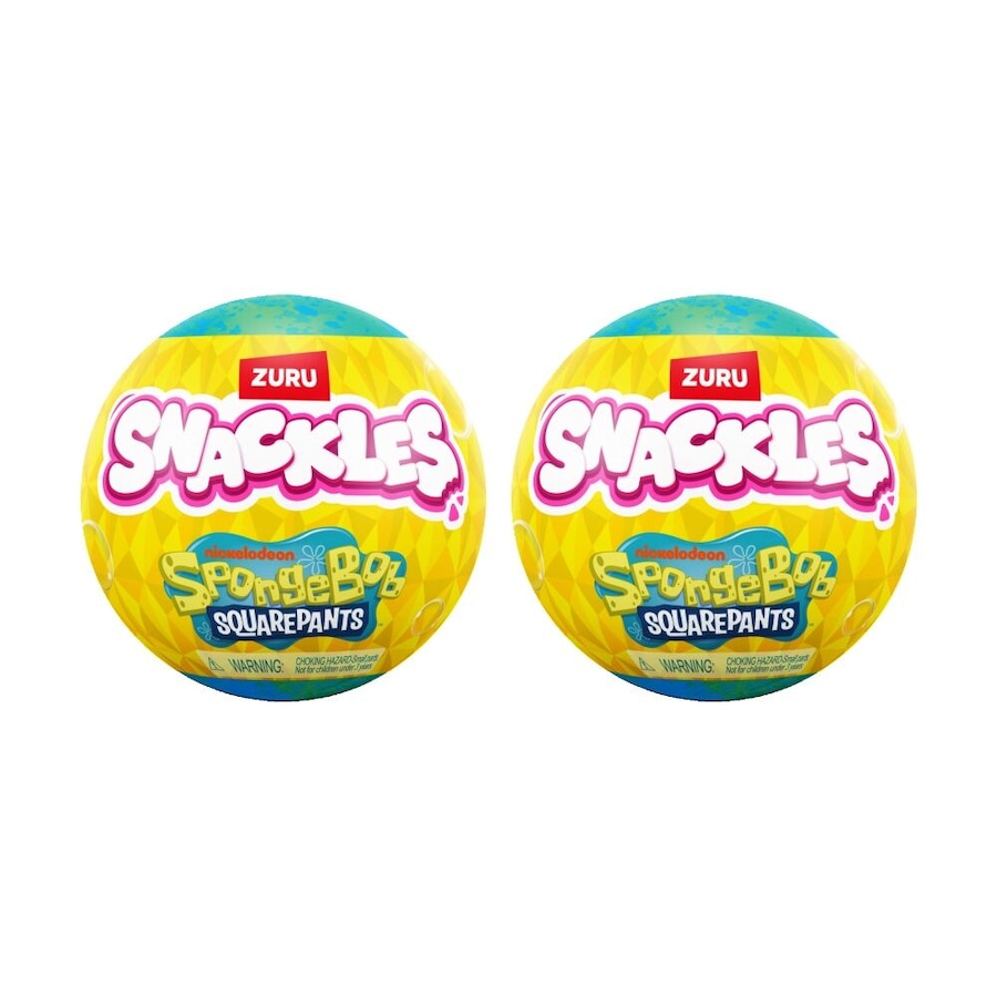 2PK Zuru Snackles 5In Capsule Spongebob Squarepants Soft Toy Kids - 3y+ Assorted