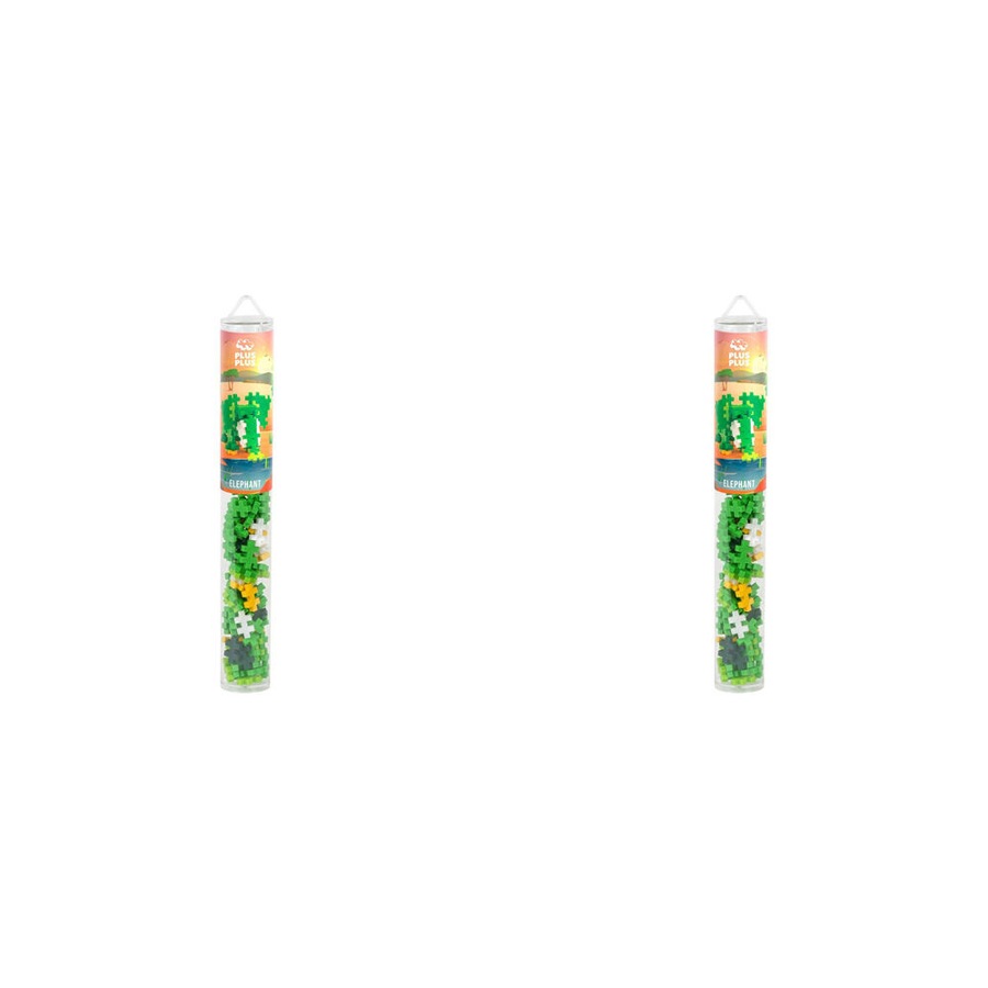 2x 100pc Plus-Plus Elephant Tube Building Blocks STEM Educational Toys Kids 5y+