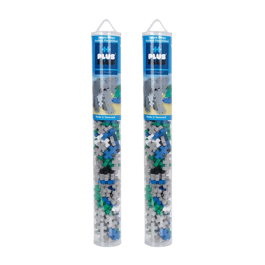 2x 100pc Plus-Plus Elephant Tube Creativity Puzzle Kids/Toddler Activity Toy 5y+