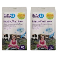 2x 10pc BabyU Fragranced Disposable Liners for Potette Plus Toilet Training Seat