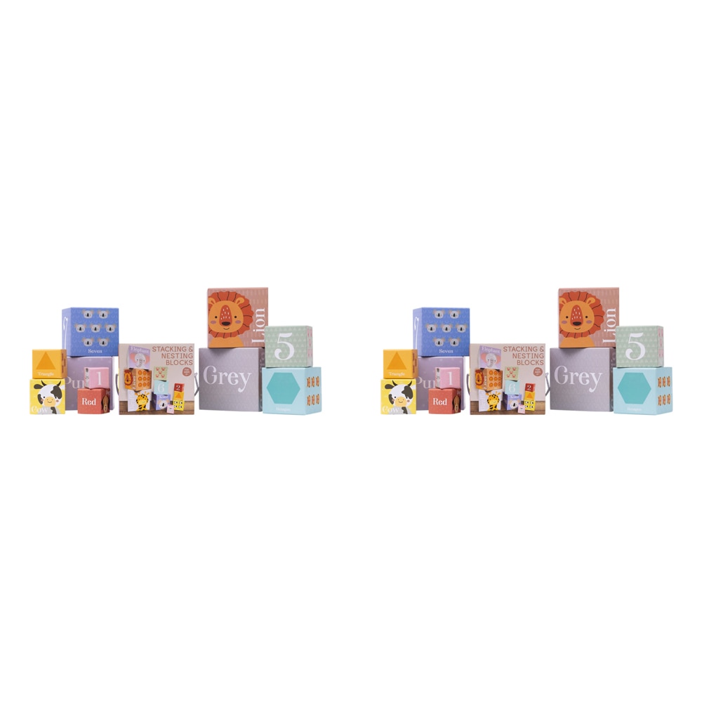 Buy 2x 10pc Splosh Cardboard Stacking Blocks Kids Interactive Learning ...