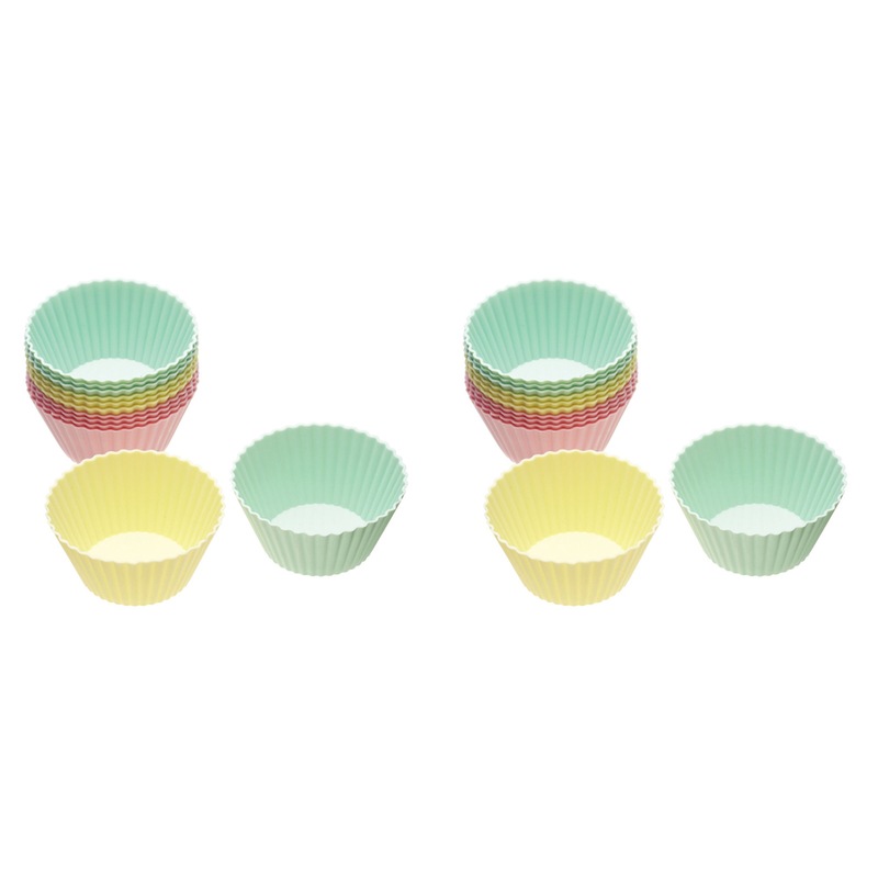 Buy 2x 12pc Mastercraft Silicone Mini Cupcake Cases Cooking/Baking Mould Kitchen Set MyDeal
