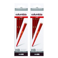 2x 20pc Columbia Cadet Range HB Drawing/Writing Hexagonal Pencils