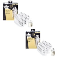 2x 20PK Tommee Tippee 180ml Baby Breast Milk Pouches BPA Free Storage Bags Clear