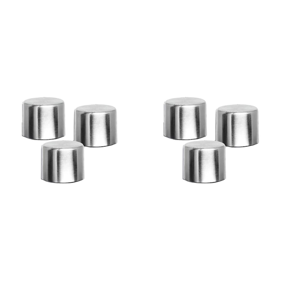 2x 3pc Blomus Soco Stainless Steel Protective Garden Torch Lids 11.5x25cm Silver
