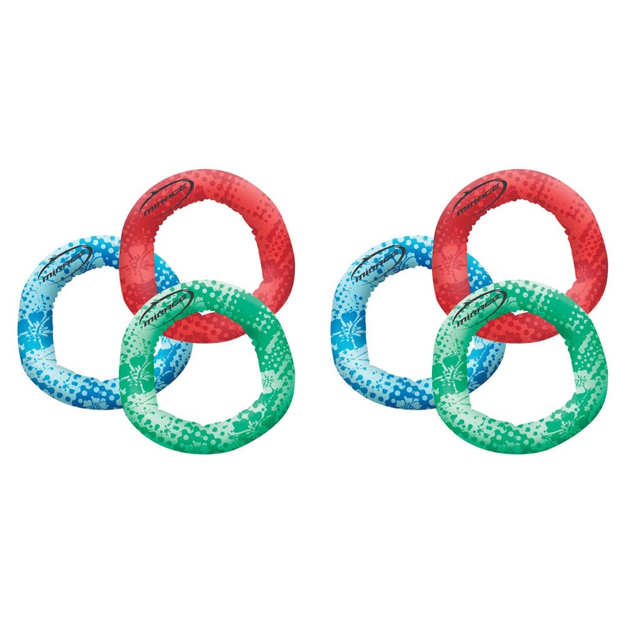 2x 3pc Mirage Dive Rings Kids Outdoor Water Toy Set Multicoloured