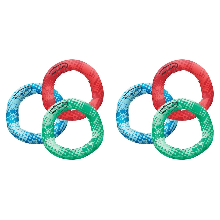 2x 3pc Mirage Dive Rings Kids Outdoor Water Toy Set Multicoloured