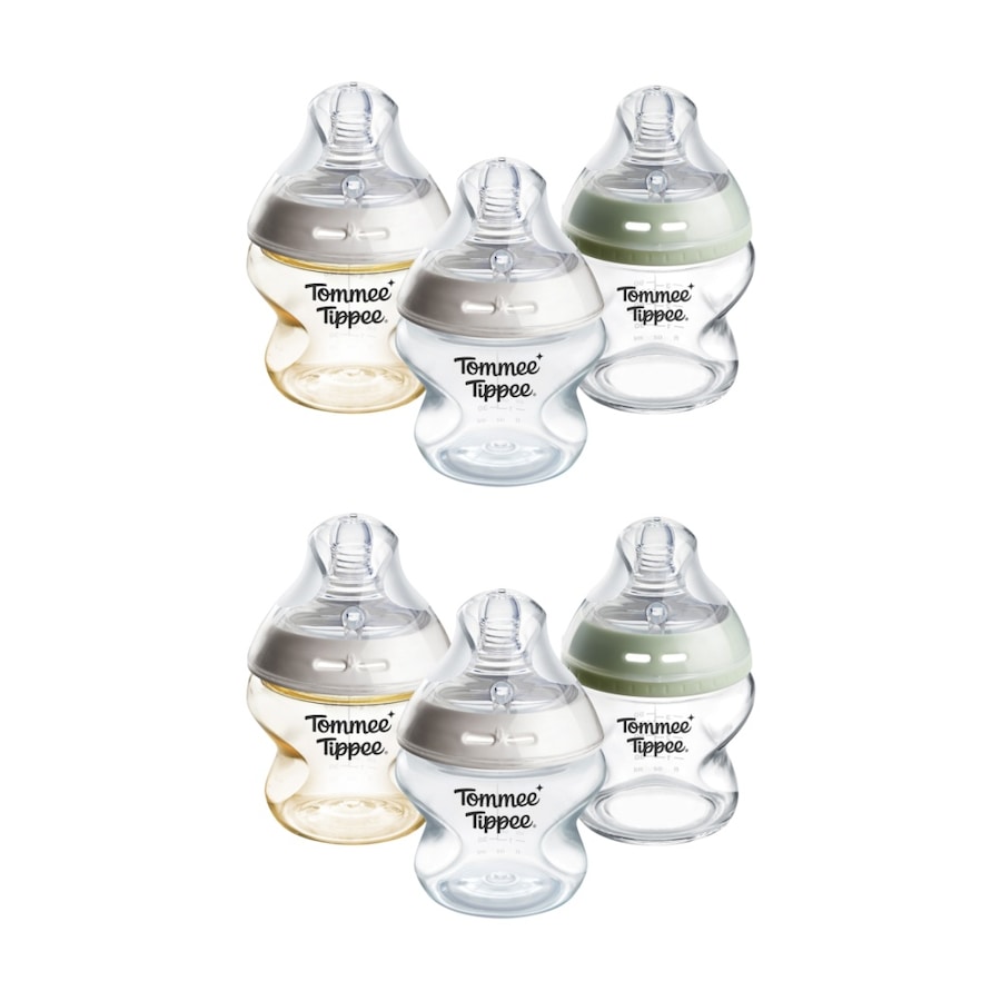 2x 3pc Tommee Tippee Natural Start Newborn Bottle Discovery Set 0m+ 150ml