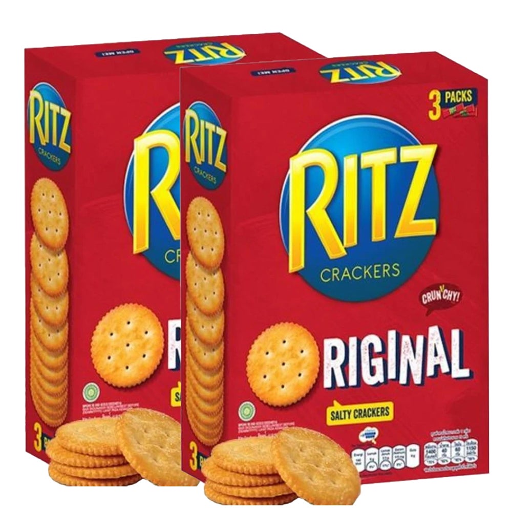 2x 3PK Ritz 300g Biscuits Crispy Cracker Lightly Salted Snacks Pack Original