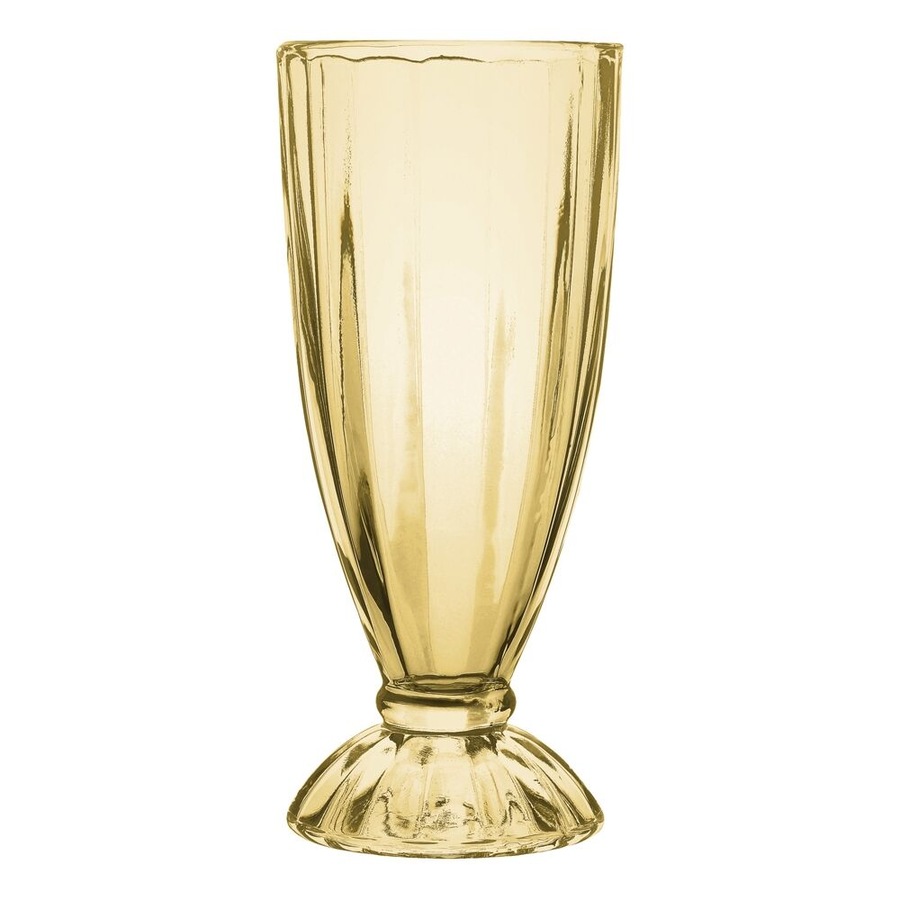 2x 4pc Porto Soda Lime Glass Milkshake Cups 340ml Citron, Ruby, Sky, Rose