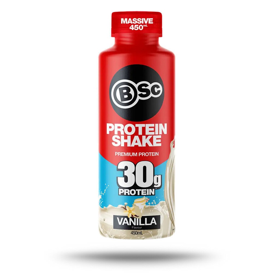 2x 6PK BSc Ready To Drink Premium 30g Protein Shake Post Workout 450ml Vanilla
