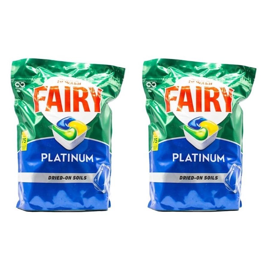 2x 75pc Fairy Dishwasher Capsules Platinum Cups/Plates Dish Cleaning Soap Lemon