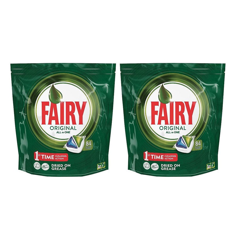 2x 82pc Fairy Caps All-In-One Dishwashing Detergent Capsules/Tablets Regular