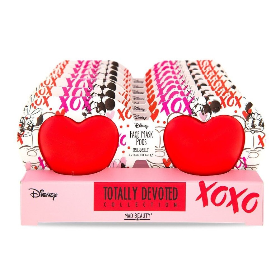 2x 8pc Disney Minnie & Mickey Mouse Totally Devoted Face Mask Pods 20ml Red