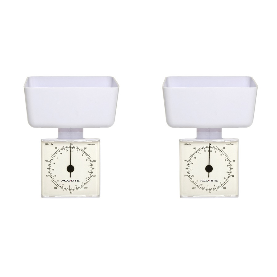 2x Acurite Diet Analogue Scales 5g/500G White Home Kitchen Cooking Instrument