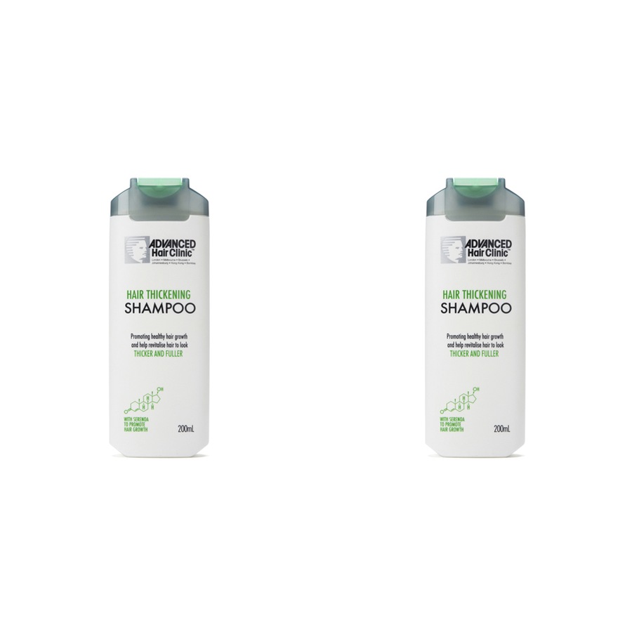 2x Advanced Hair Clinic 200ml Shower Bathroom Hair Thickening Scalp Care Shampoo