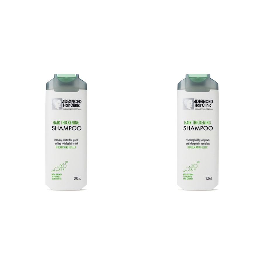 2x Advanced Hair Clinic 200ml Shower Bathroom Hair Thickening Scalp Care Shampoo