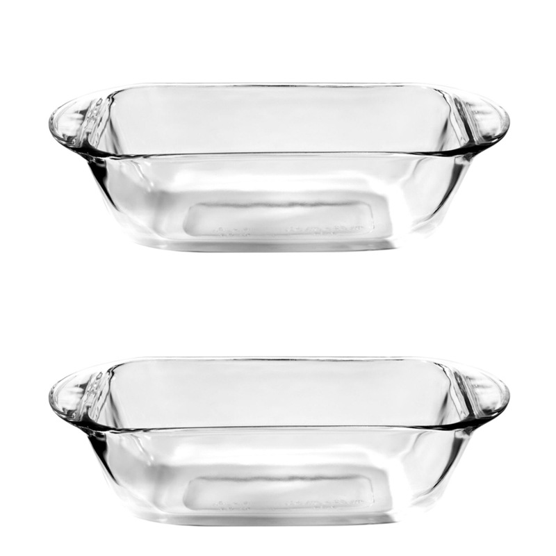 Buy 2x Anchor Hocking Fire King 23cm/1.5L Glass Bread/Loaf Dish Kitchen