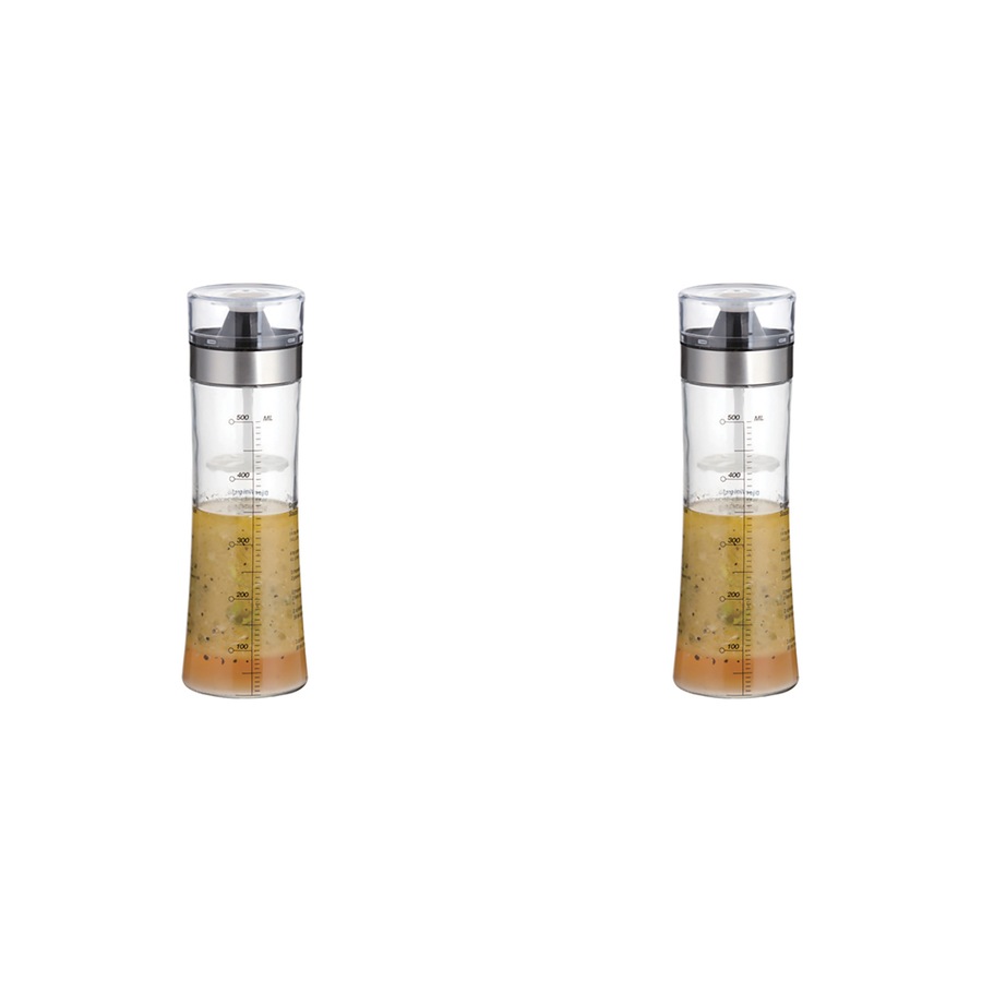 2x Appetito Salad Dressing Shaker Bottle 500ml Home Kitchen Cooking Serveware