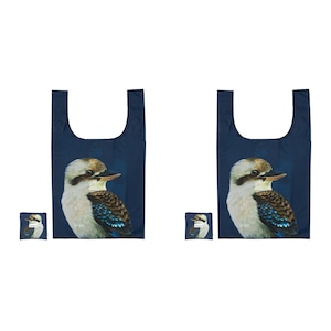 2x Ashdene Plastic 64x36cm Modern Birds Kookaburra Shopping Tote/Hand Carry Bag