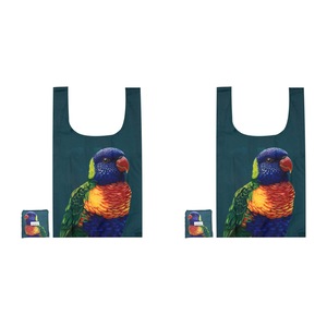 2x Ashdene Plastic 64x36cm Modern Birds Rainbow Lorikeet Shopping Tote/Hand Bag
