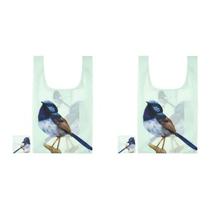 2x Ashdene Plastic 64x36cm Modern Birds Wren Shopping Travel Tote/Hand Carry Bag