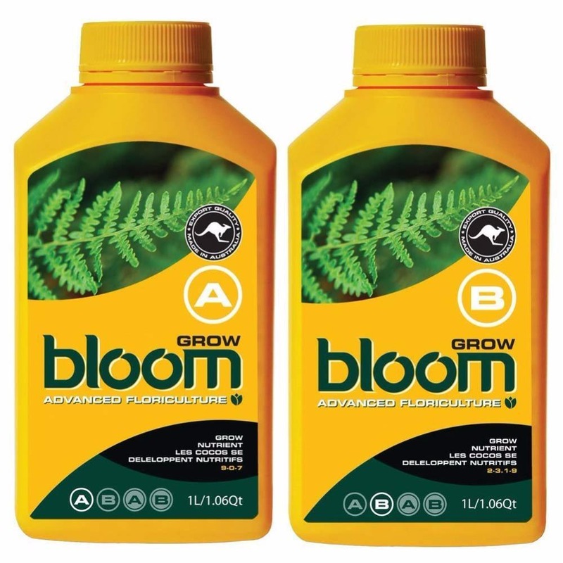 Buy 2x Bloom Yellow Bottles 1L Grow A & B Floriculture Hydroponics Flower Nutrients MyDeal