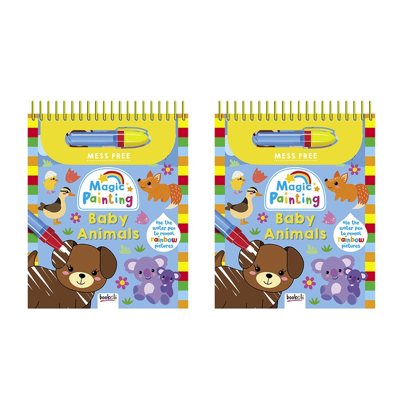 Buy 2x Bookoli Mess Free Magic Painting Baby Animals Activity Book w ...