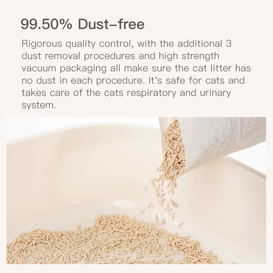 2x Cature 6L/2.4kg Milk Tofu Clumping Cat Litter Pellets Odour Control Flushable