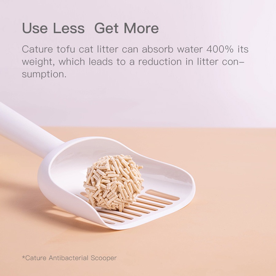 2x Cature 6L/2.4kg Milk Tofu Clumping Cat Litter Pellets Odour Control Flushable