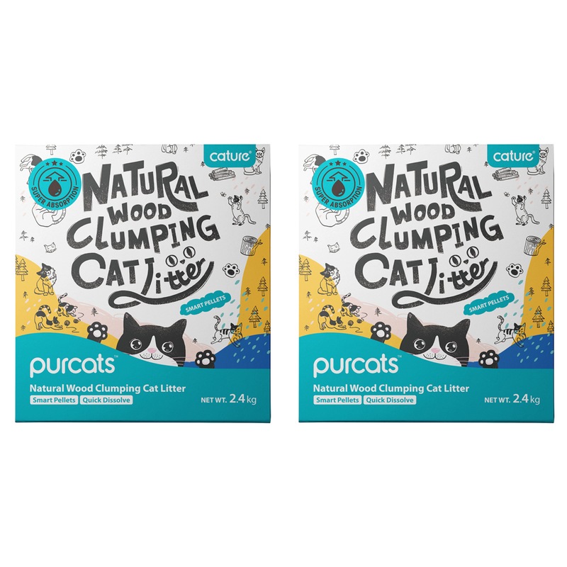 Buy 2x Cature Smart Pellets 6L/2.4kg Natural Wood Clumping Cat Litter