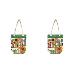 2x Cavallini Cotton Tote Bag Travel/Shopping Carry Handbag 33x40cm Gardening