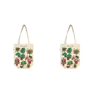 2x Cavallini Cotton Tote Bag Travel/Shopping Carry Handbag 33x40cm House Plants