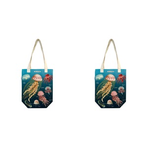 2x Cavallini Cotton Tote Bag Travel/Shopping Carry Handbag 33x40cm Jellyfish