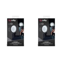 2x Celly Click Universal Phone Accessory Clip On Selfie Light w/ 3 Tones Black