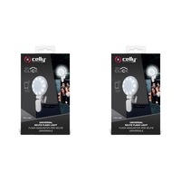 2x Celly Click Universal Phone Accessory Clip On Selfie Light w/ 3 Tones White