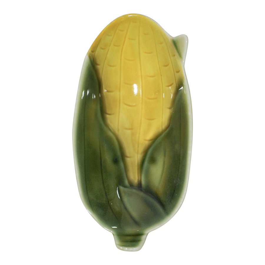 2x Corn Cob Ceramic 19cm Plate Salad Food Serving Snack Dish Tabletop Home Decor