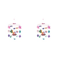 2x Djeco Nature Paper Mobile Kids/Children Nursery Room 21cm Hanging Decor 0m+