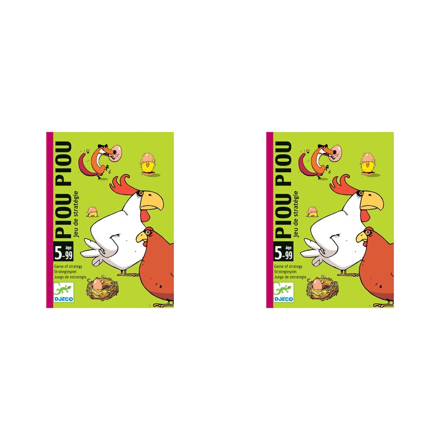 2x Djeco Piou Piou Tactical Card Game Kids/Children Animal Educational Play 5y+