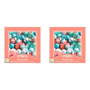 2x Djeco Silver Bubble Beads 15x15cm Jewelry Making Craft Kit Kids/Children 4y+