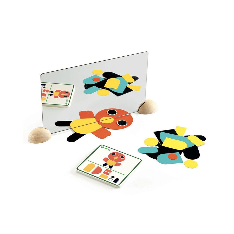 2x Djeco Ze Mirror Animals Set 34cm Educational Play Toy Set Kids/Children 6y+